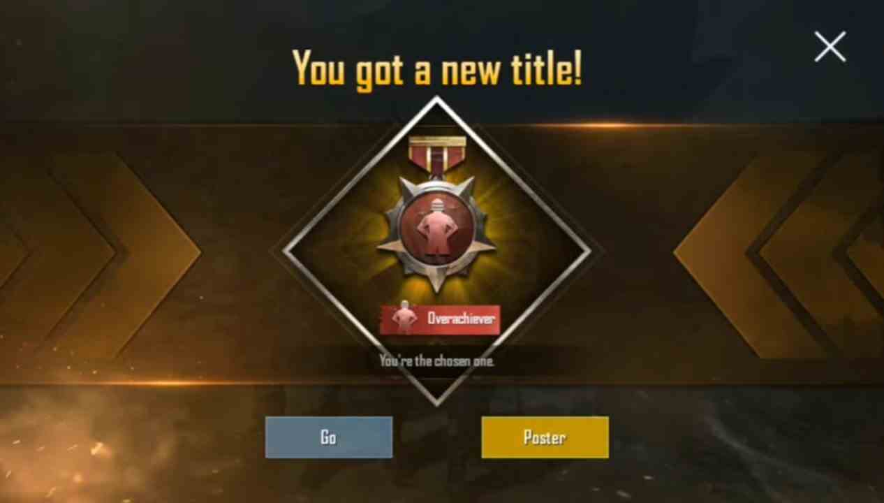 How to get Overachiever title in PUBG MOBILE?